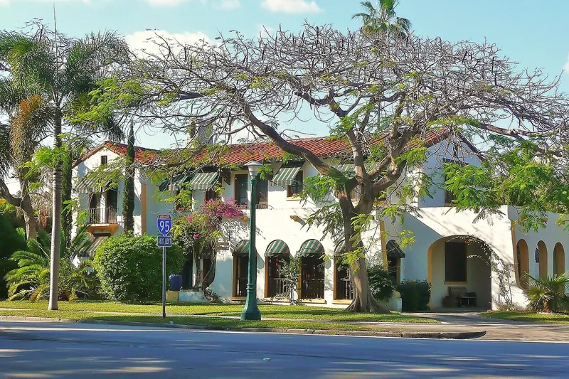 Single-family home with mature trees in Miami Shores, Florida
